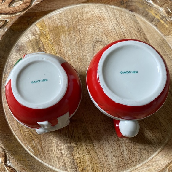 VINTAGE AVON 1983 MR & MRS CLAUSE SUGAR & CREAMER SET EUC - Picture 14 of 14